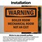 Signmission Boiler Room Mechanical Room Not An Exit, 14 in W x Rectangle, Vinyl Decal OS-2PACK-WS-D-1014-L-11994 - alternate 3
